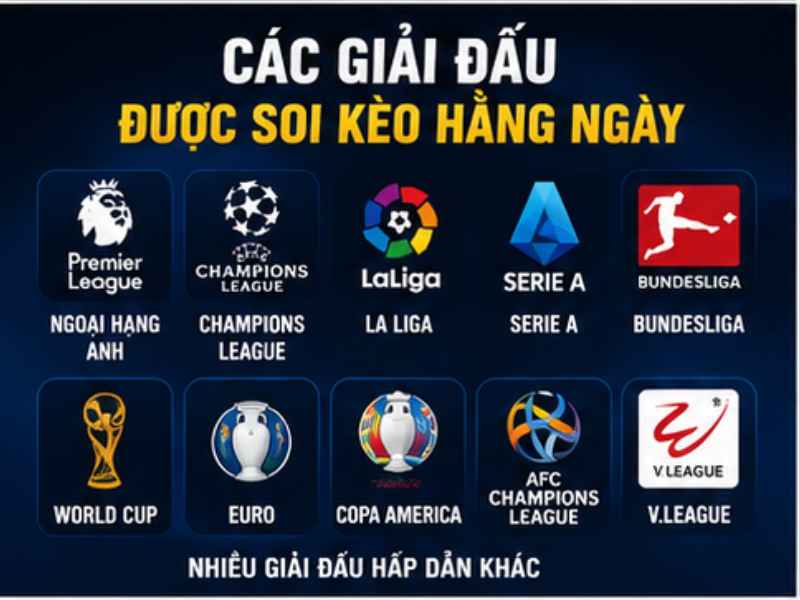 Các Giải Đấu Được Soi Kèo Hằng Ngày