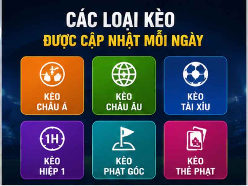 Các Loại Kèo Được Cập Nhật Mỗi Ngày